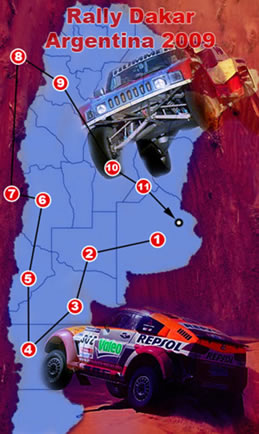 recorrido dakar mapa